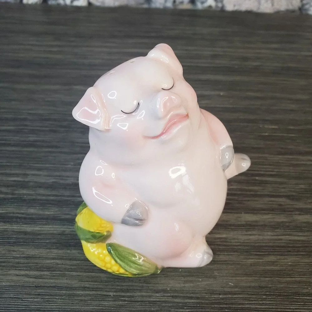 Vintage OTAGIRI Mary Ann Baker Pink Country‎ PIG Salt N Pepper Shaket Set